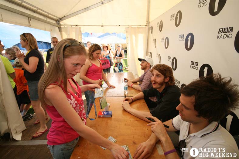 Signing sessions with The Hoosiers