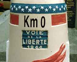 The Zero Kilometre stone, the first step on the road to liberty