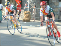 Action from the 2003 Island Games Criterium