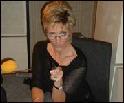 Judi Spiers with a very believable impression of Anne Robinson