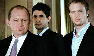 Harry (Peter Firth), Zafar (Razar Jaffrey) and Adam (Rupert Penry-Jones) from Spooks
