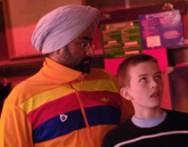 Hardeep Kohli and Jack in the Blue Peter studio