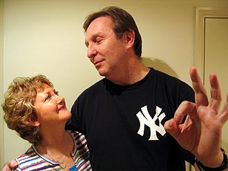 Susan Sheridan (Trillian) and Mark Wing-Davey (Zaphod)