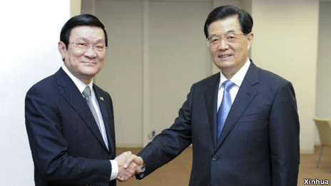 Hai ông Trương Tấn Sang và Hồ Cẩm Đào
