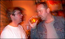 Men drinking beer