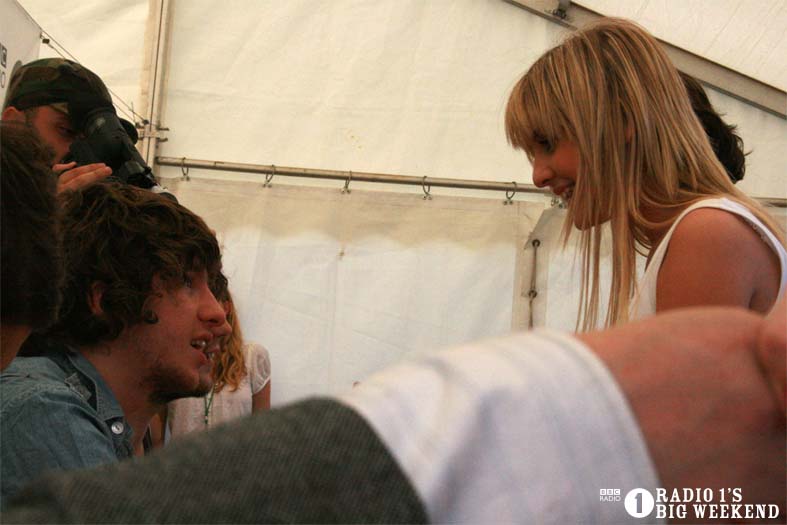 The Kooks in the signing tent