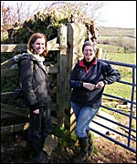 Photographer Jennie Hayes and farmer Sue Peach