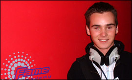 Alex Full at the Fame Academy finals