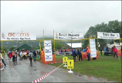 The finish of the Acorns hospice triple run