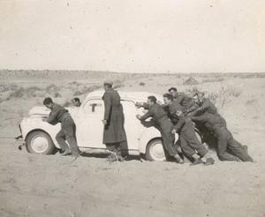 Stuck In The Sand - travelling across the desert is no easy task, sandstorms, no landmarks and often no roads