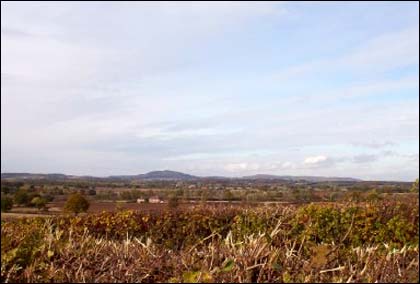 Autumn 2003 after the dry summer from Lower Broadheath.   Max Sinclair