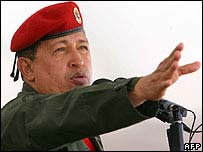 O presidente da Venezuela, Hugo Chávez