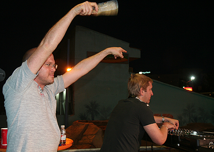 Greg James, Judge Jules and Dave Pearce spend the day at BCM in Magaluf
