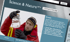 Part of the redesigned homepage