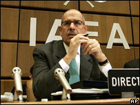 Mohammed ElBaradei na abertura do encontro da AIEA
