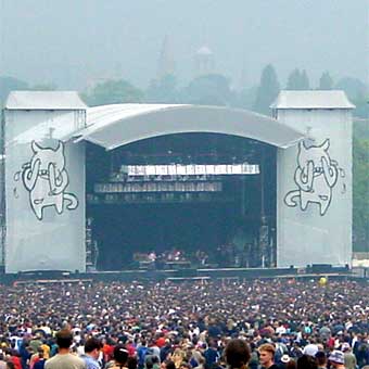 The Radiohead concert stage in Oxford