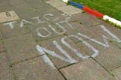 Image of anti-Catholic graffiti 