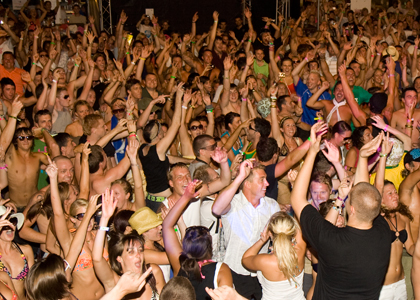 The crowd at Ibiza Rocks