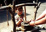 Image of girl using Iron Age fixed form drill