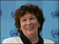 Bà Louise Arbour, trưởng cao uỷ nhân quyền Liên Hợp  Quốc
