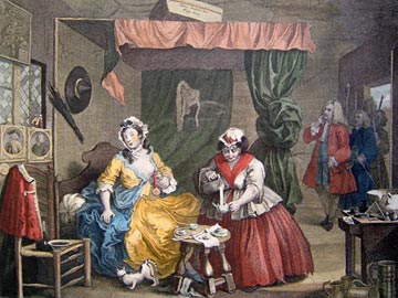 A Harlot's Progress: Plate Three - 'The Harlot Apprehended'