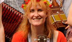 Eddi Reader and the young folk musicians after their Radio 2 workshop.