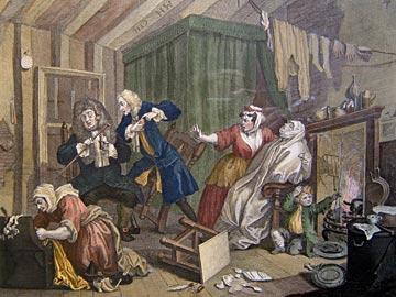 A Harlot's Progress: Plate Five - 'The Harlot's End'