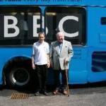George Render with Heaton Manor pupil. George Render with Heaton Manor pupil.