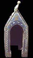 Detail of the casket showing its distinctive shape
