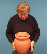 Place a saucer on top of your pot