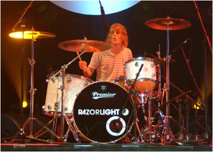 Razorlight on stage at the R1 / TOTP Christmas Party