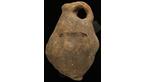 Tiny one-handled pot with thumb marks