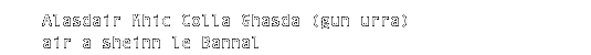 Alasdair Mhic Colla Ghasda