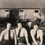 The picture on the right is my dad, James Gent.  My mum is in the picture on the left sitting at the far left.