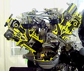 Sectioned engine