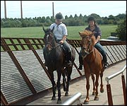 Horseriders on the Millennium Bridge