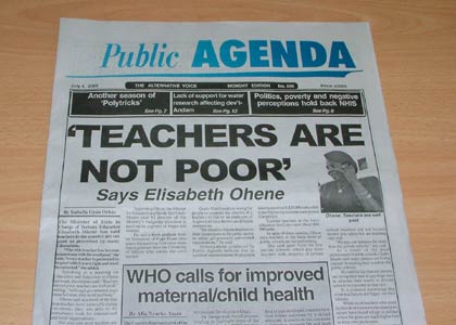 Monday's newspaper