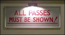 All passes must be shown