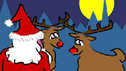 Santa and reindeer