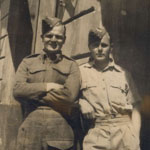 Wilf Hoare (left) and Allan Stoddart (right) on leave in Beirut, Lebanon.  Probably April 1943