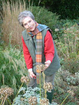 Beth Chatto in her garden