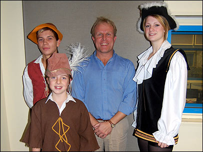 Howard Bentham with three Dick Whittingtons