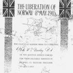 The certificate presented by the King of Norway to Arline's brother-in law The certificate presented by the King of Norway to Arline's brother-in law