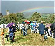 Rainbow over Widecombe Fair