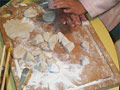 rolling out the dough