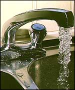 warer from a tap