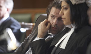 Con O'Neill as Stone (left) and Vineeta Rishi as Kapoor