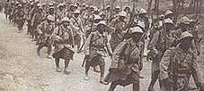 African men on the march