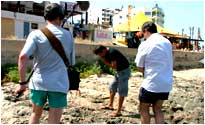 Film crew filming JK