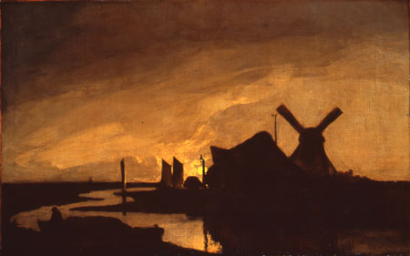 Moonrise on the Yare (c 1811-16) by John Crome 1768 - 1821